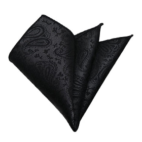 handkerchief 186 - 블랙 (페이즐리)